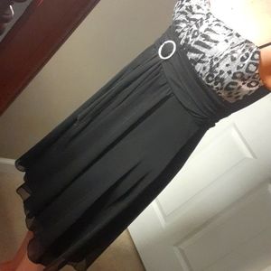 Leopard detail dress